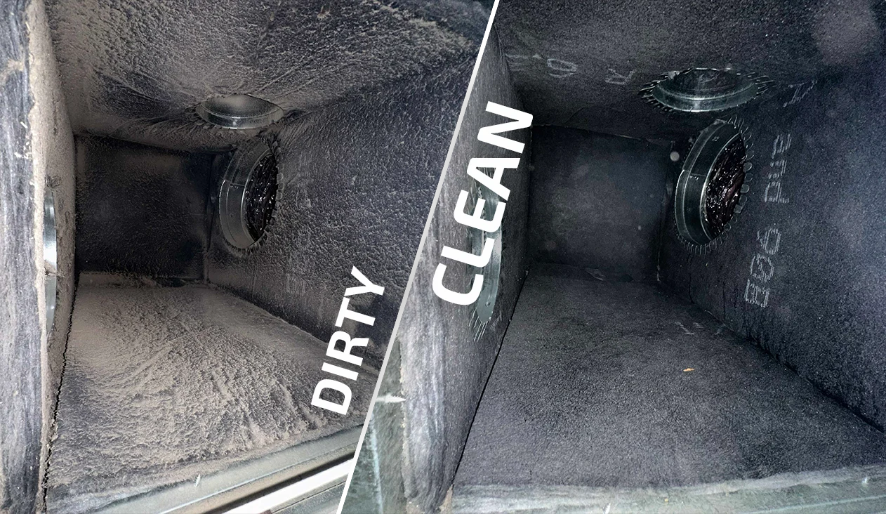 Before and After AC Unit Cleaning