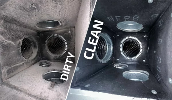 Before and After Plenum Cleaning